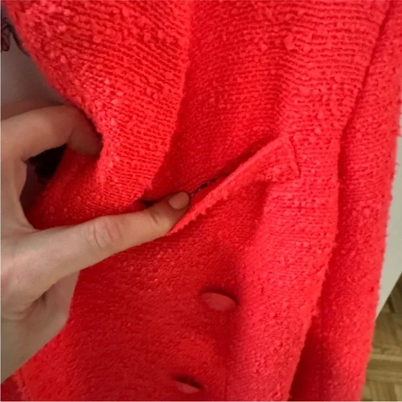 L'AGENCE Women's Vibrant Pink Textured Blazer - Picture 3 of 8